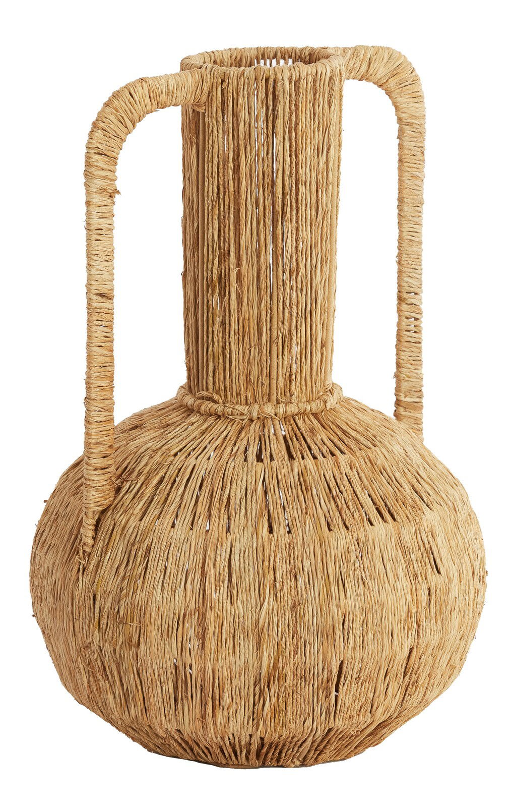 Light&Living Vase BLENZA Geflochtene Vase aus Naturmaterialien mit zwei Griffen, seitliche Perspektive