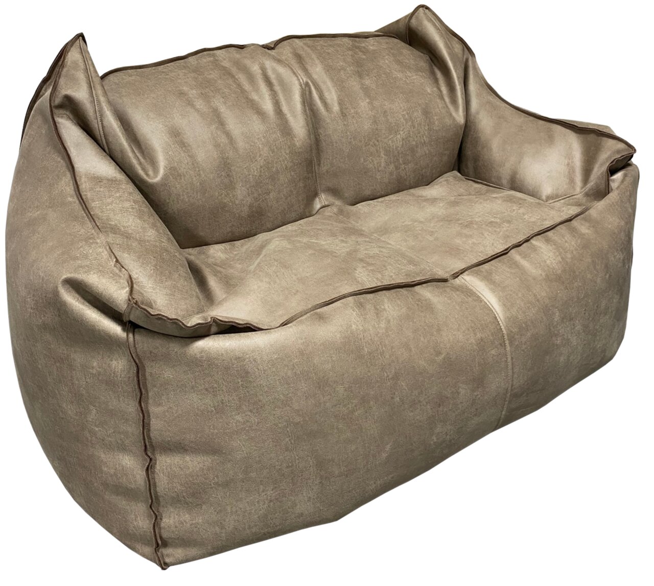 Z2 Loungebank STELLA Beige loungebank van zacht materiaal, zijaanzicht
