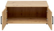 Holz-Aufsatzschrank mit offenen Türen, Frontalansicht