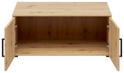 Holz-Aufsatzschrank mit offenen Türen, Frontalansicht