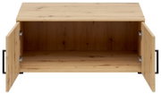 Holz-Aufsatzschrank mit offenen Türen, Frontalansicht
