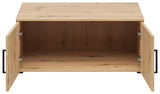 Holz-Aufsatzschrank mit offenen Türen, Frontalansicht