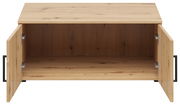 Holz-Aufsatzschrank mit offenen Türen, Frontalansicht