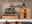 Highboard aus Holz in moderner Wohnzimmerumgebung, frontal fotografiert