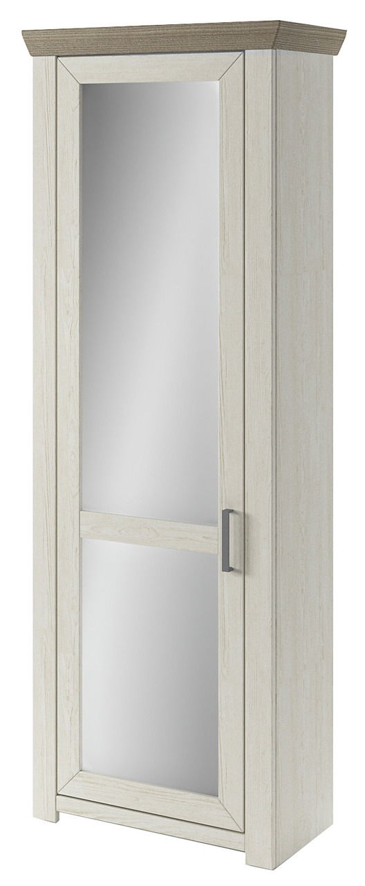 Musterring Garderobenschrank SET ONE YORK Garderobenschrank mit Spiegeltür, helle Holzoptik, seitliche Perspektive