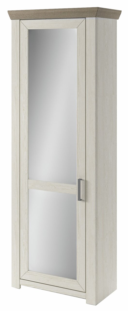 Musterring Garderobenschrank SET ONE YORK Garderobenschrank mit Spiegeltür, helle Holzoptik, seitliche Perspektive