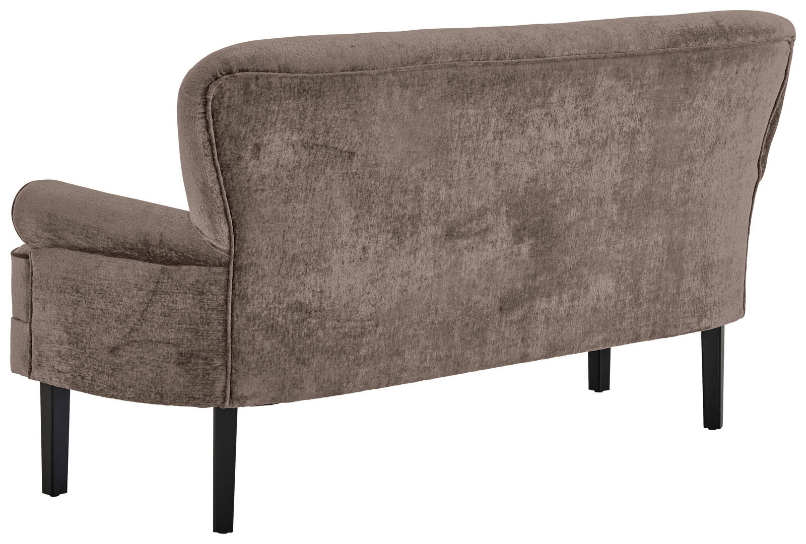 Valdera Sitzbank SALZBURG Rückansicht einer braunen Sitzbank mit schwarzem Metallgestell