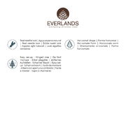 Everlands Weihnachtsbaum mit echtem Nadel-Look, einfacher Aufbau durch Scharnierbaum-Design, horizontale Form, Ansicht von vorne.