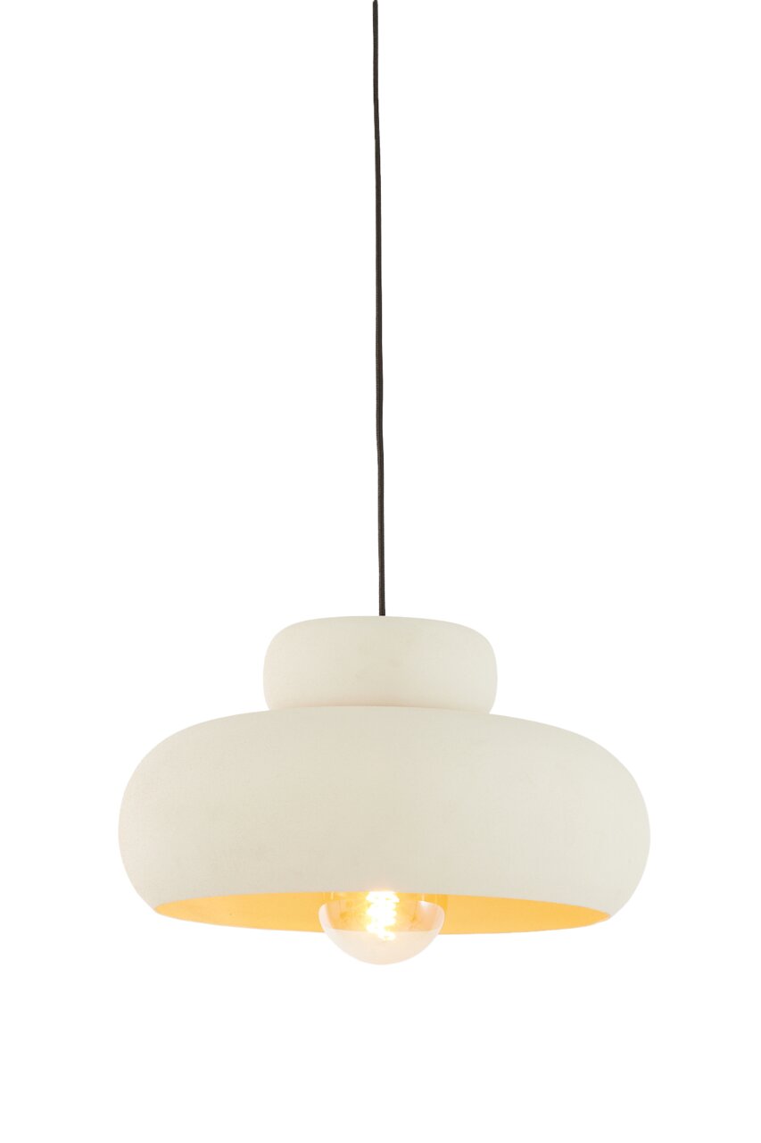 Light&Living Hanglamp NEIVA Moderne hanglamp in wit met een ronde vorm, zijaanzicht