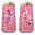 Ritzenhoff Longdrinkglas 2er-Set  SOMMERSONETT Zwei Longdrinkbecher mit floralen Mustern, gefüllt mit einem pinken Smoothie und garniert mit Minzblättern und Beeren, aus der Frontalperspektive.
