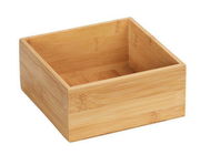 Bambus Ablage Terra M aus der Perspektive leicht von oben fotografiert, quadratische Form mit natürlicher Holzmaserung.