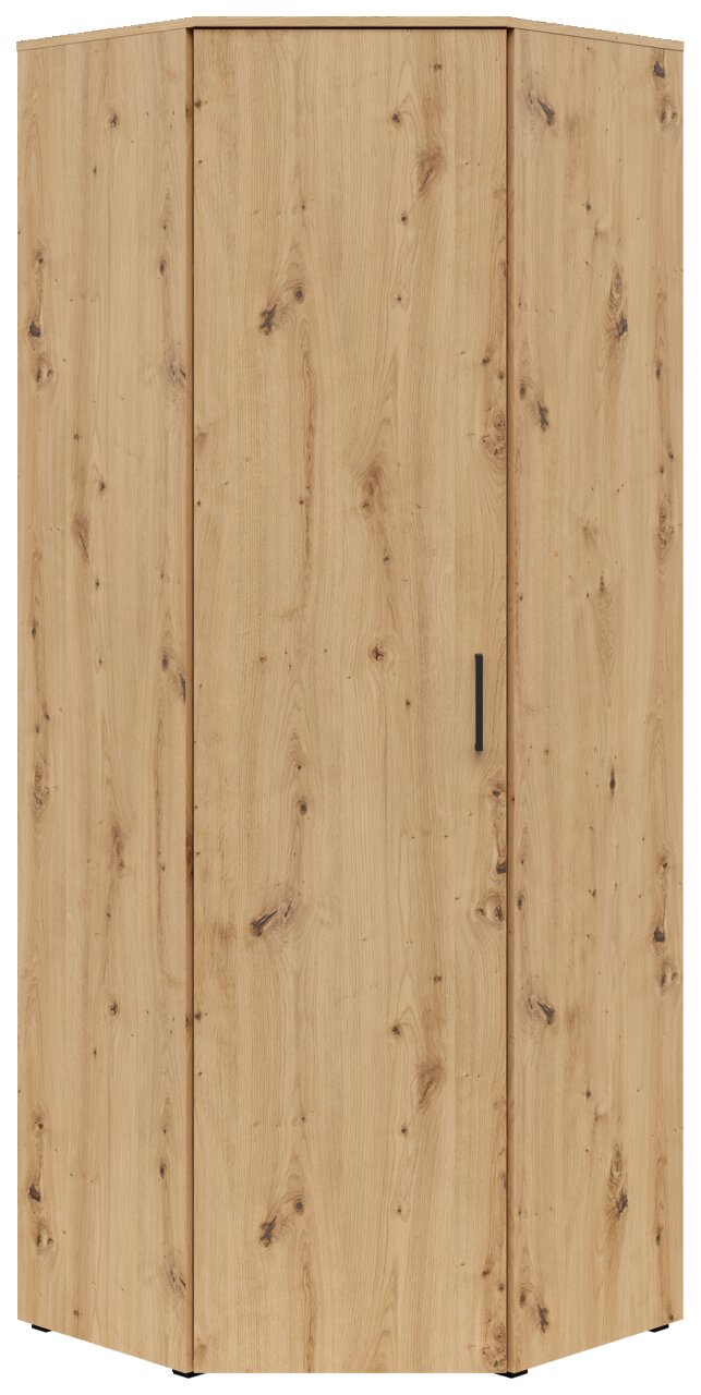 Carryhome Eckschrank MULTISTAURAUM Eckschrank aus Holz in heller Eichenoptik, frontal abgebildet