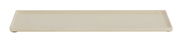 Rechteckige, flache Schale in Cremefarbe, frontal fotografiert.