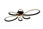 Moderne plafondlamp FLY met gebogen vormgeving, zijaanzicht