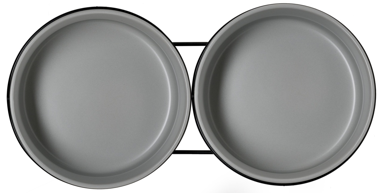 Zweifaches Napfset aus Metall, Draufsicht