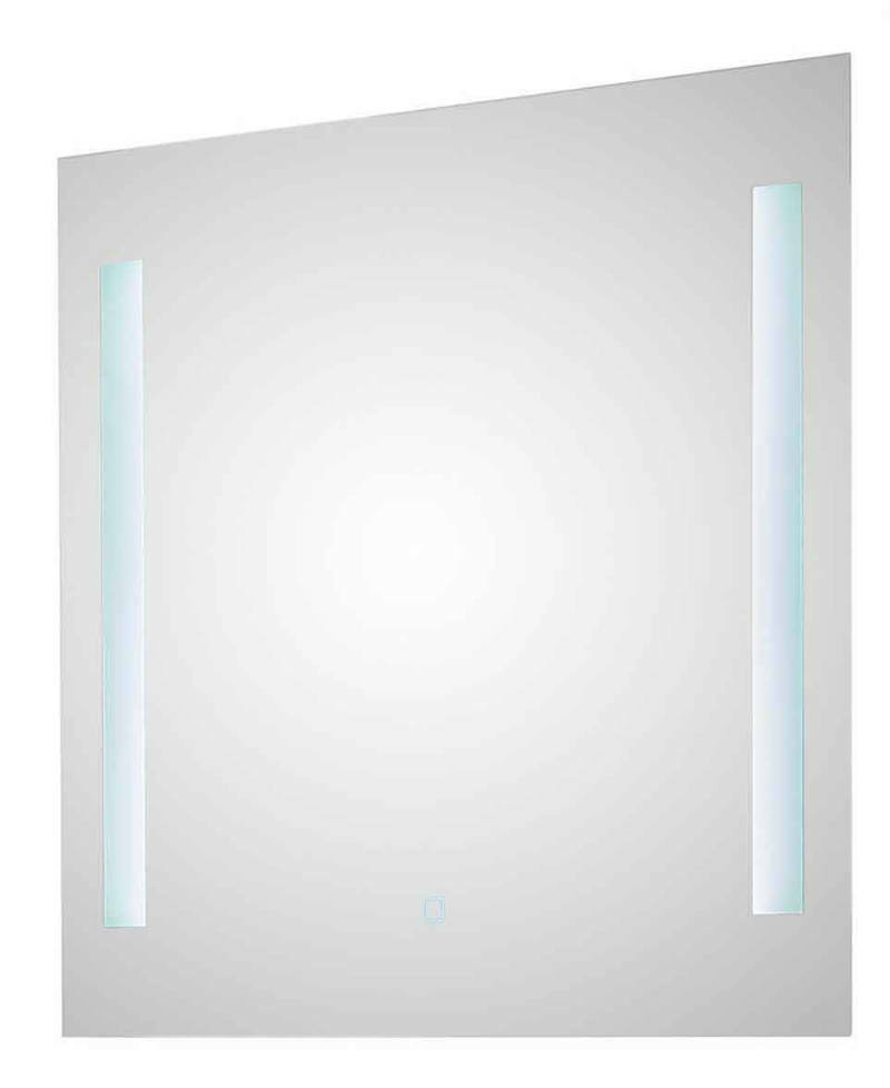 LED-Spiegel mit zwei vertikalen Leuchtstreifen, frontale Ansicht