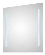 LED-Spiegel mit zwei vertikalen Leuchtstreifen, frontale Ansicht