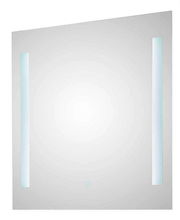 LED-Spiegel mit zwei vertikalen Leuchtstreifen, frontale Ansicht