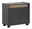 Stylife Waschbeckenunterschrank COSMO Moderner Waschbeckenunterschrank in dunklem Grau mit Holzdetail, seitliche Perspektive