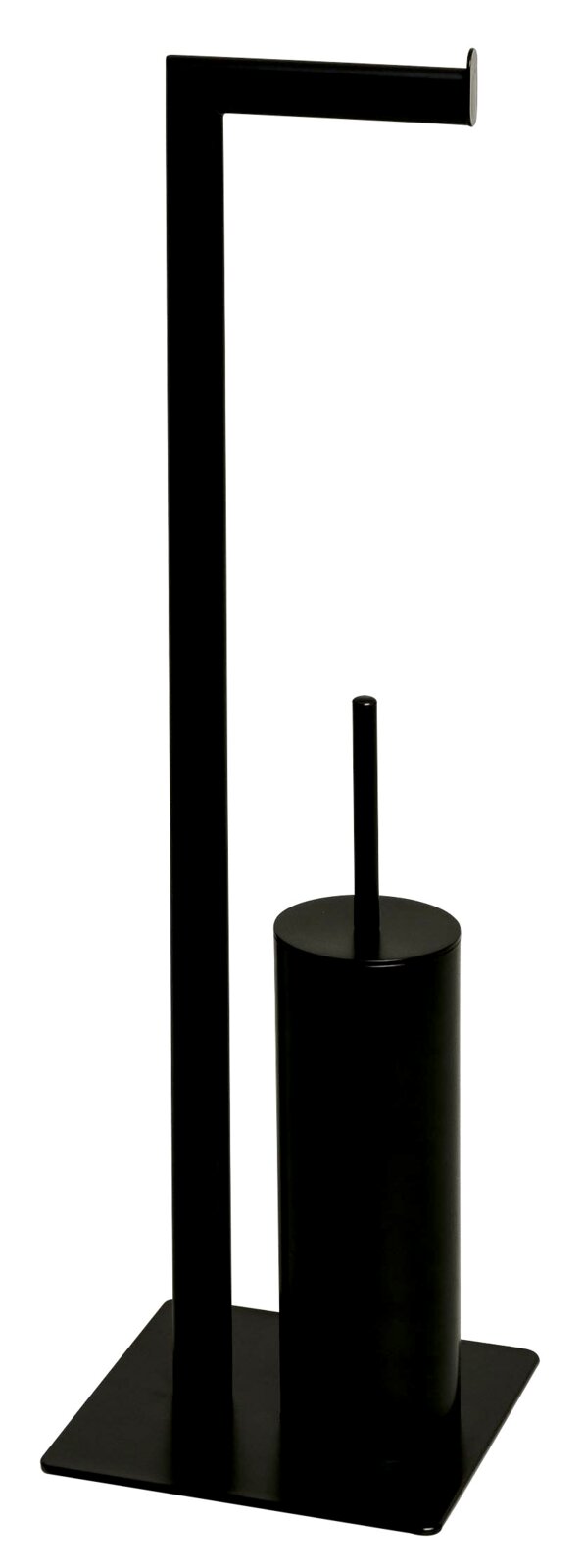MÖVE Toilettenbürstenhalter VELVET Schwarzer Toilettenbürstenhalter aus Metall, seitliche Perspektive
