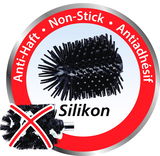 Silikon Ersatzbürste mit Anti-Haft-Eigenschaften, seitliche Perspektive