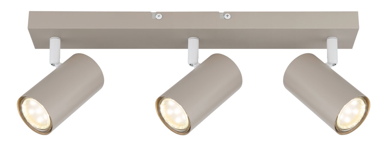 Globo Lighting Strahler ROBBY Dreifacher Deckenstrahler in moderner, zylindrischer Form, seitliche Perspektive