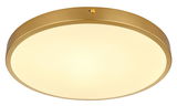 Runde Deckenleuchte TIBEY in goldener Farbe, seitliche Perspektive