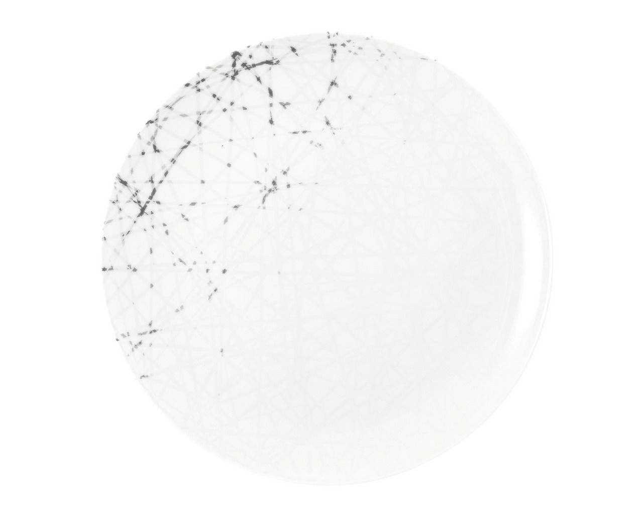 Frühstücksteller 22,5 cm mit modernem, geometrischem Muster in Draufsicht