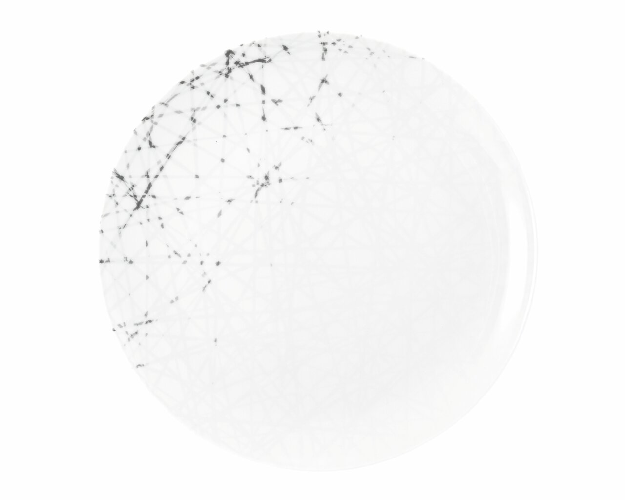 Frühstücksteller 22,5 cm mit modernem, geometrischem Muster in Draufsicht