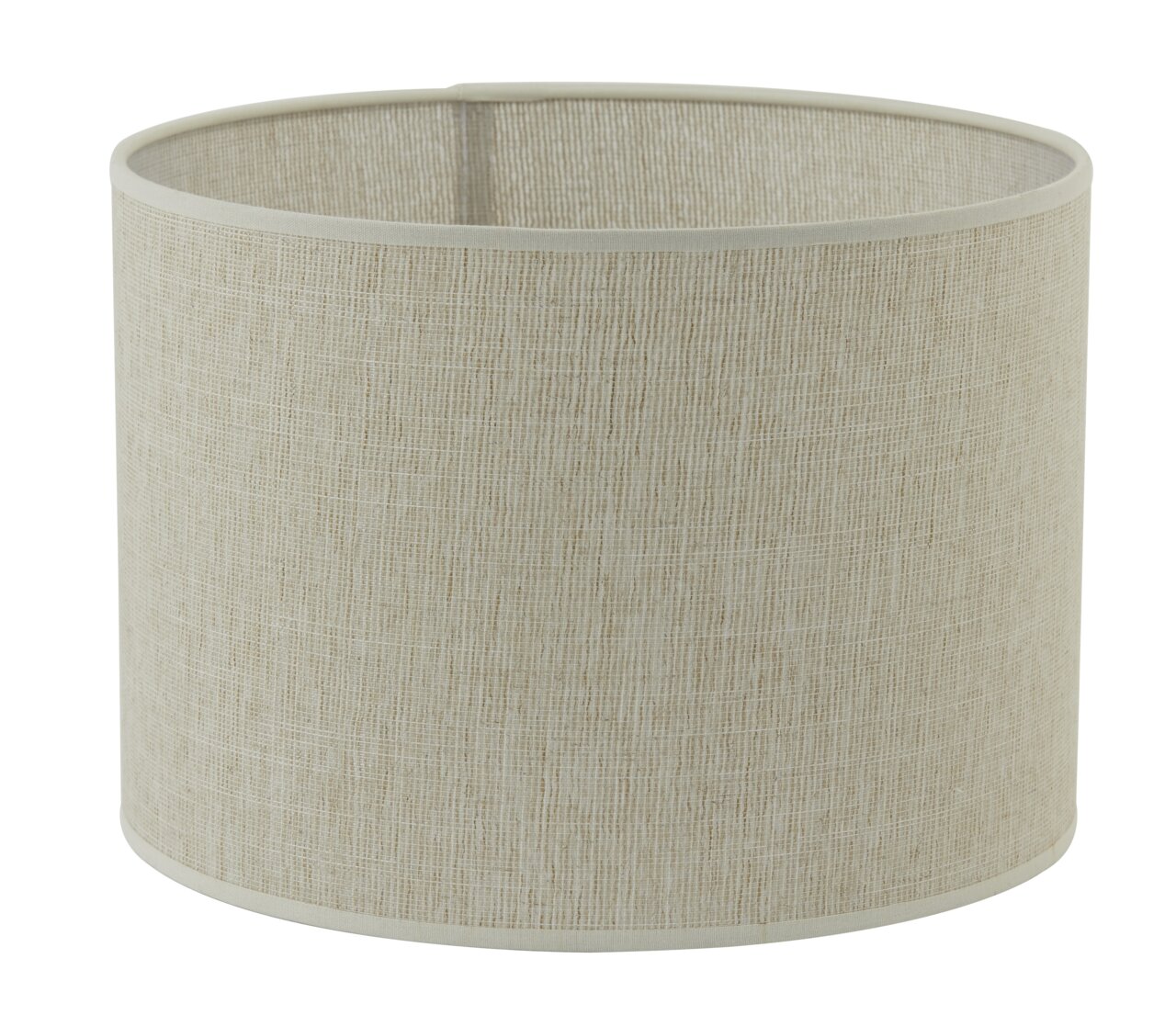 Light&Living Lampenschirm BRESKA Zylindrischer Lampenschirm aus beigem Stoff, seitliche Perspektive
