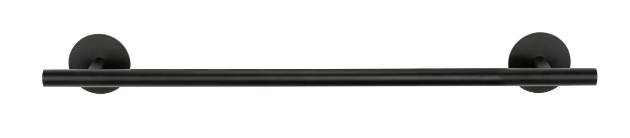 Zwarte handdoekstang Uno, 60 cm, vooraanzicht
