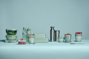 Groene Snackpot Ellipse 350 ml uit een serie keukenbakjes, zijaanzicht