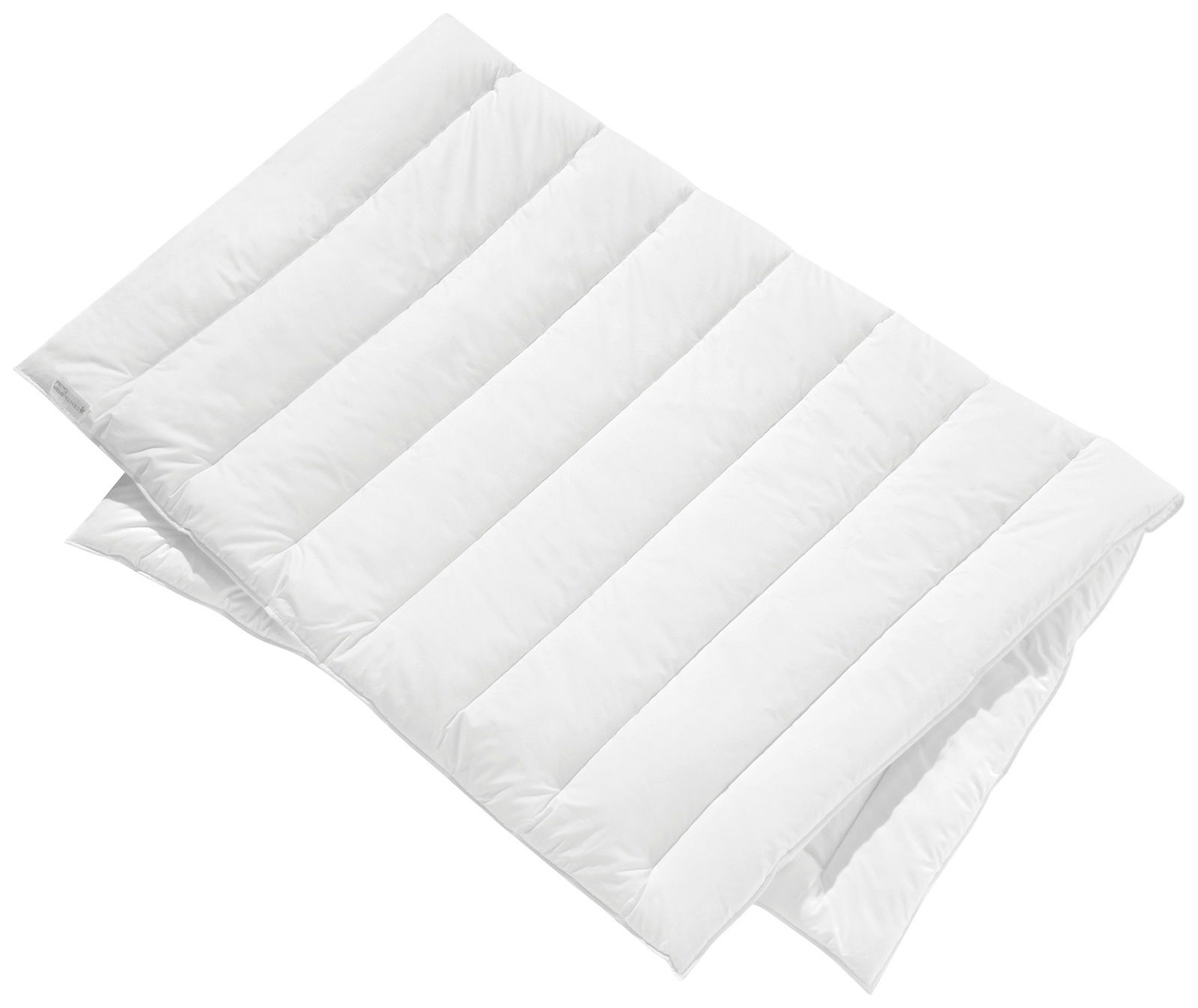 Vegan Dream Duobett 135x200cm von Centa Star, weiße Bettdecke in diagonaler Perspektive