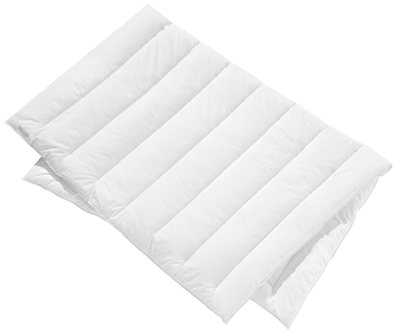 Vegan Dream Duobett 135x200cm von Centa Star, weiße Bettdecke in diagonaler Perspektive