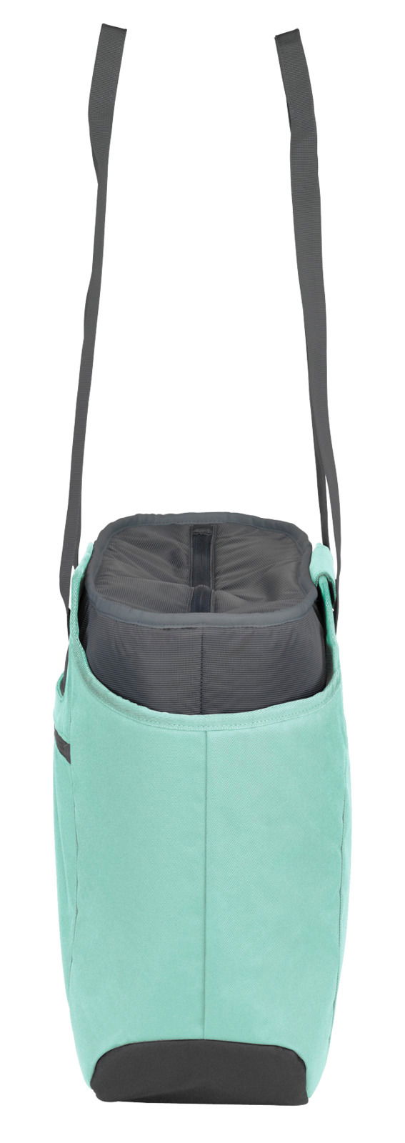Iso Bag in mintgrün mit schwarzen Trägern, Vorderansicht