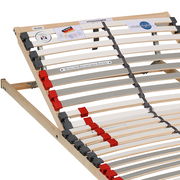 Lattenrost mit verstellbaren Leisten und Schulter-Entlastungs-System, seitliche Perspektive