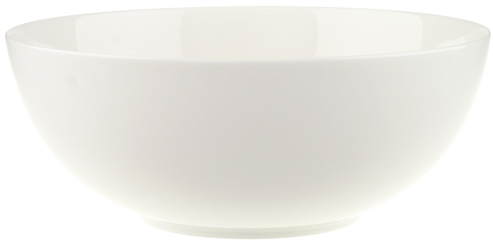 Villeroy & Boch Schüssel BASIC WHITE Weiße, runde Schüssel mit 23 cm Durchmesser, seitliche Perspektive