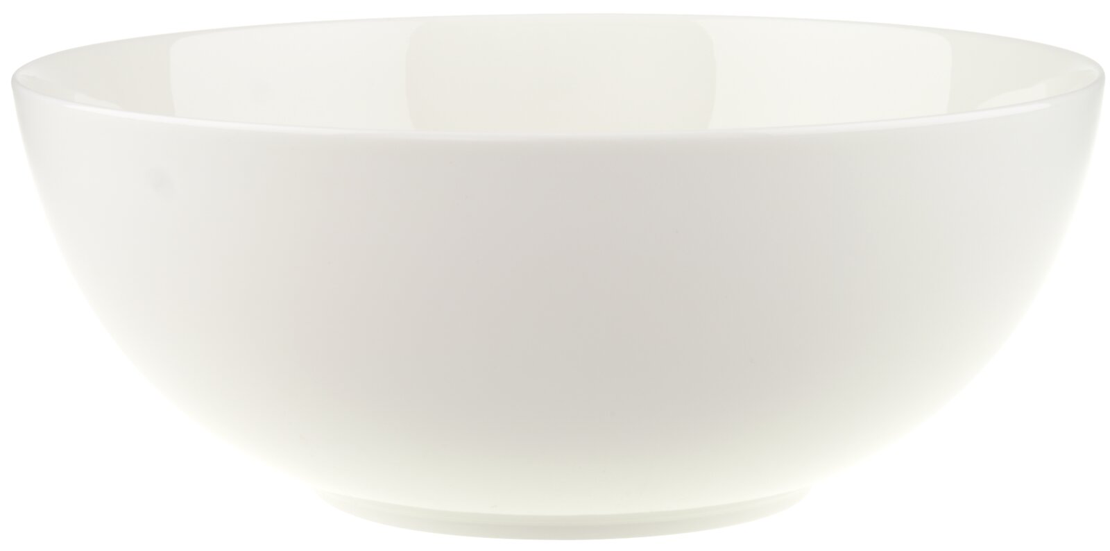 Villeroy & Boch Schüssel BASIC WHITE Weiße, runde Schüssel mit 23 cm Durchmesser, seitliche Perspektive