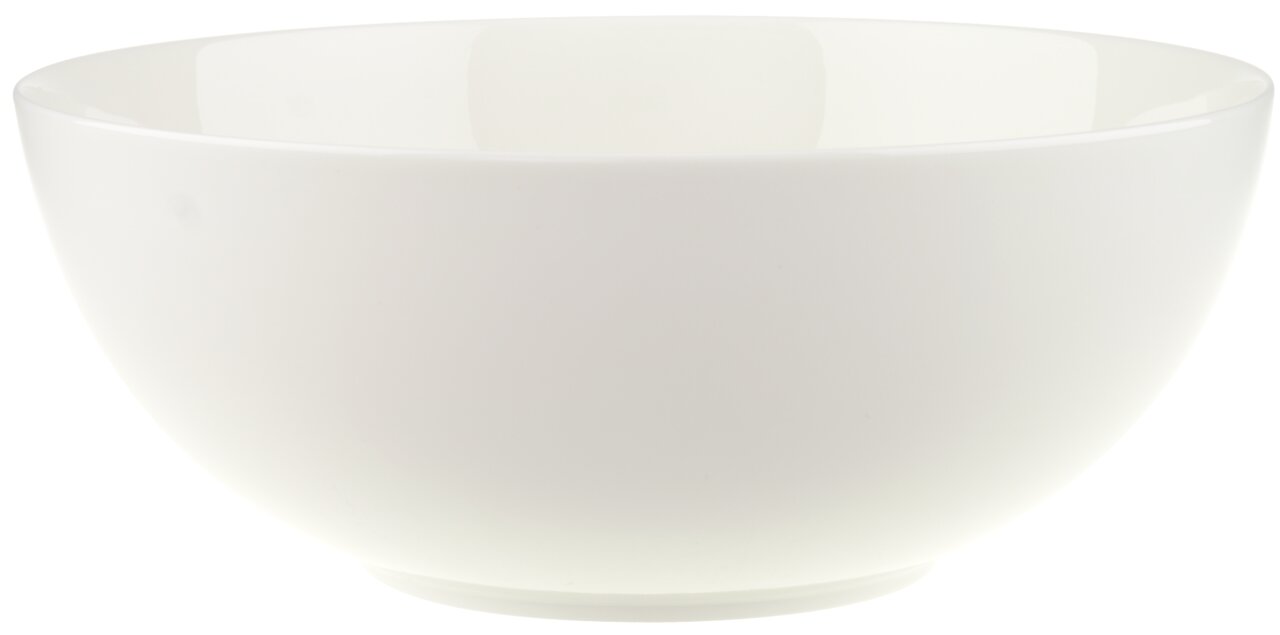 Villeroy & Boch Schüssel BASIC WHITE Weiße, runde Schüssel mit 23 cm Durchmesser, seitliche Perspektive