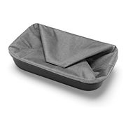 Einkaufskorb Twist Silver mit grauem Stoffbezug, Ansicht von oben