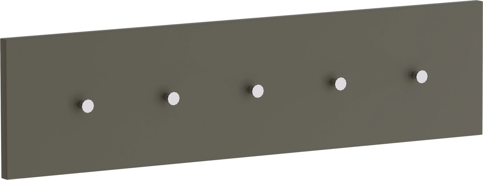 Moderano Hakenleiste LECCO Hakenleiste quer mit fünf Haken, seitliche Perspektive