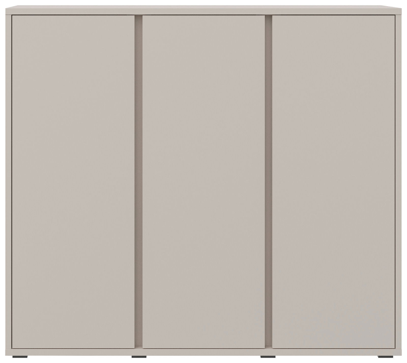 Schuhschrank mit drei Türen in Frontansicht