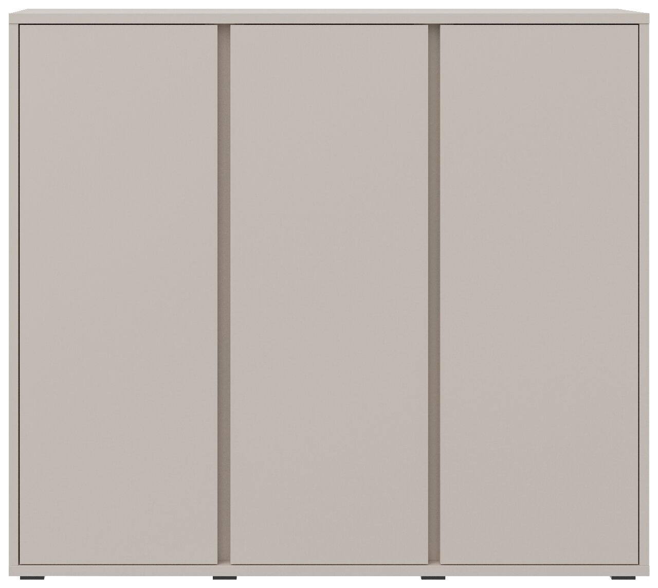 Schuhschrank mit drei Türen in Frontansicht