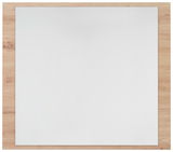 Rechteckiger Spiegel mit Holzrahmen, aus der Vogelperspektive fotografiert