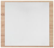 Rechteckiger Spiegel mit Holzrahmen, aus der Vogelperspektive fotografiert