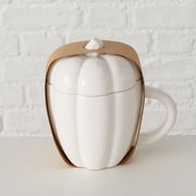 Jumbobecher Zapayo 550ml in Kürbisform, seitliche Perspektive