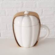 Jumbobecher Zapayo 550ml in Kürbisform, seitliche Perspektive