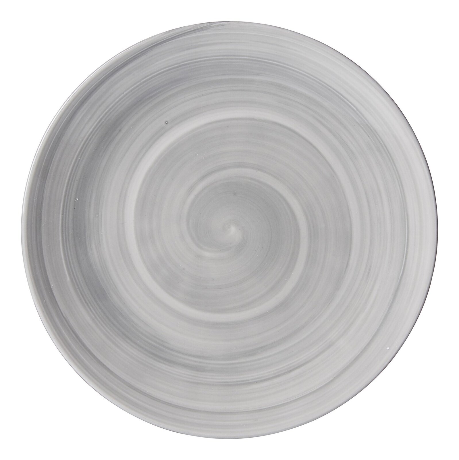 Ritzenhoff & Breker Dessertteller VALENCIA Grauer Dessertteller mit spiralförmigem Muster, Draufsicht