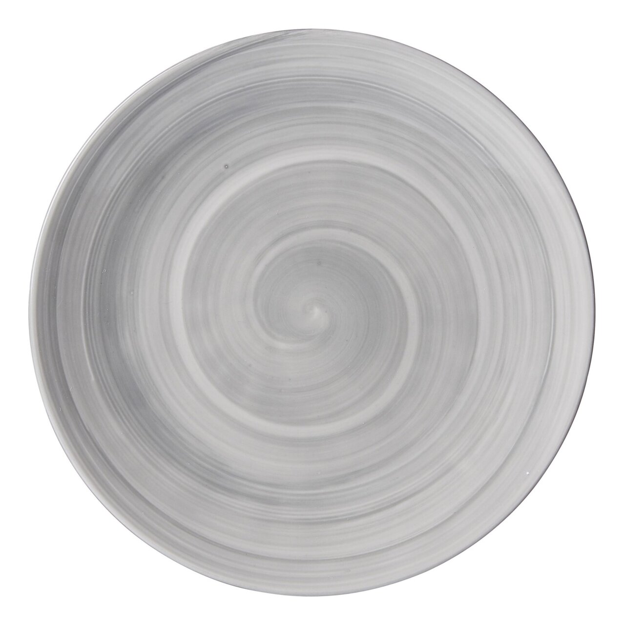 Ritzenhoff & Breker Dessertteller VALENCIA Grauer Dessertteller mit spiralförmigem Muster, Draufsicht
