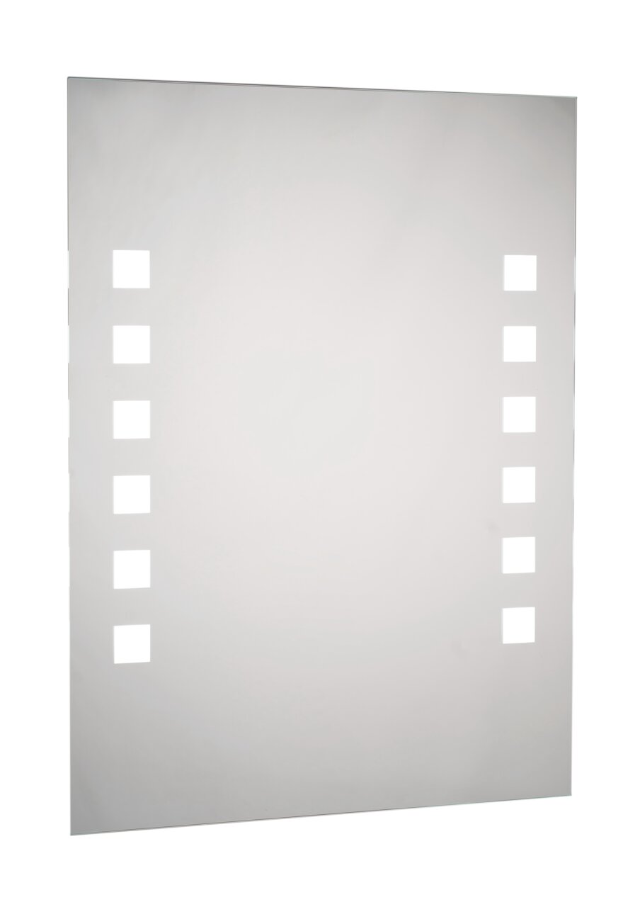Zurbrüggen LED-Spiegel HANNAH LED-Spiegel mit quadratischen Lichtelementen an den Seiten, Frontalansicht